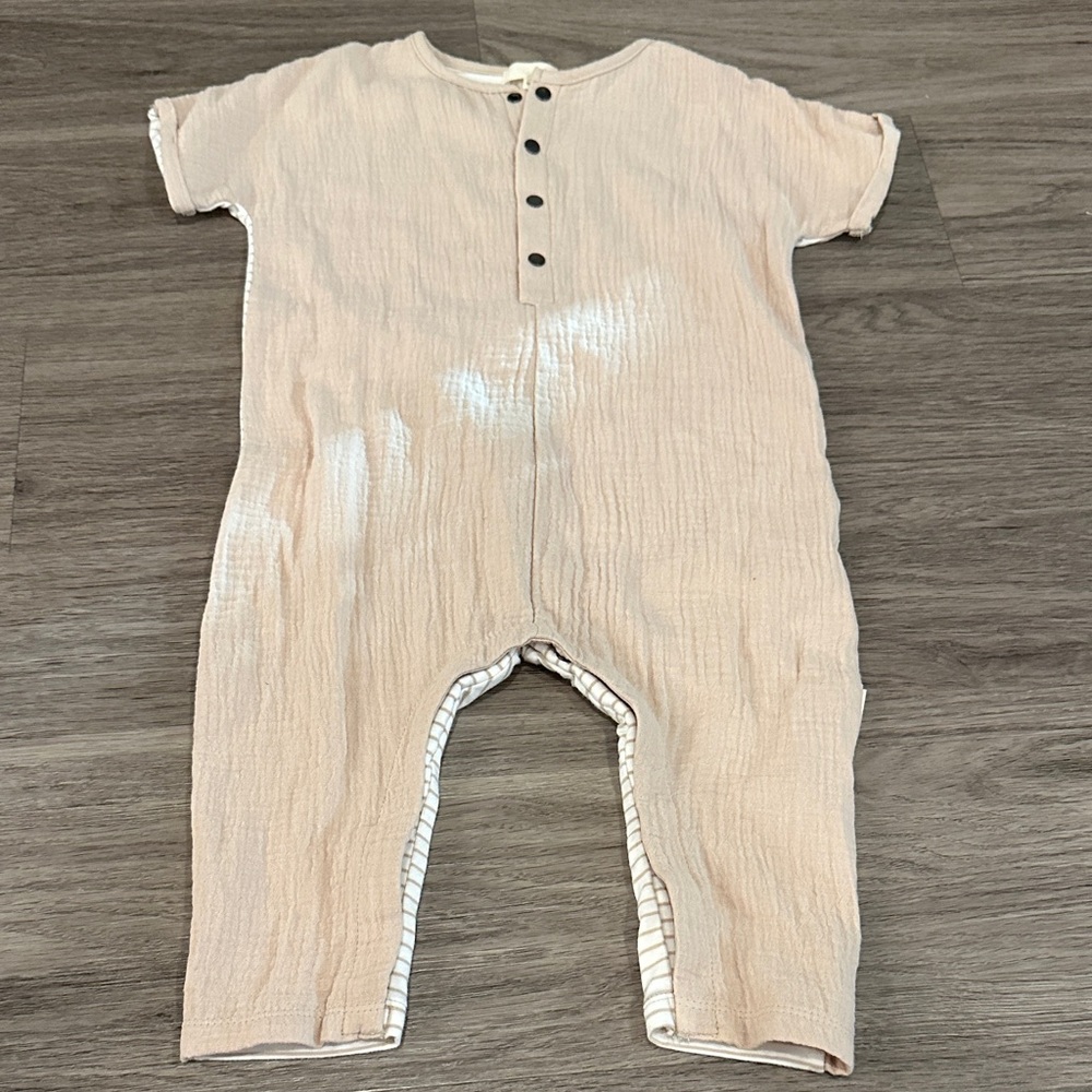 Kids Beige One Piece Romper